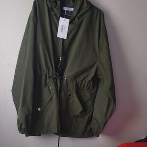 Olive Green Hooded Jacket